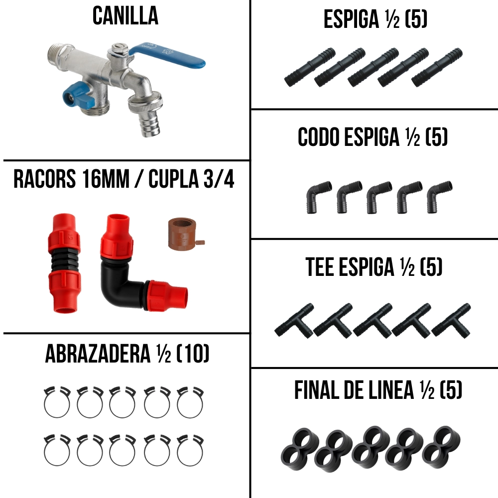 KIT DE GOTEO TORO ACCESORIOS 2